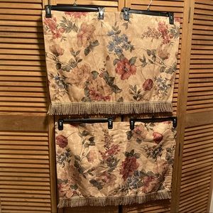 Chenille Fringed Floral Valances